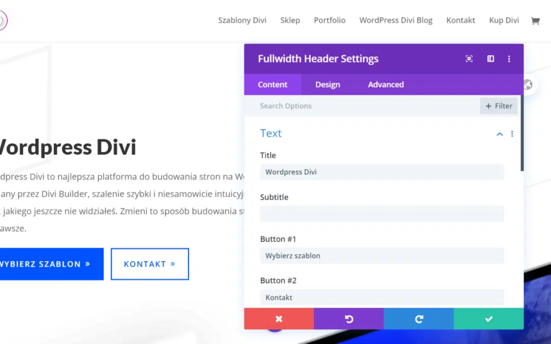 zalety Wordpress Divi