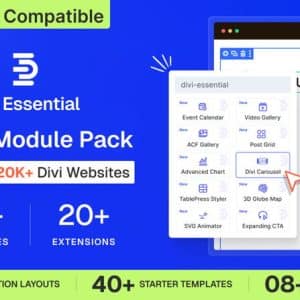 Divi Essential — zestaw modułów i efektów dla Divi